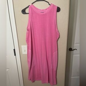 Old Navy Vibrant Pink T-shirt Dress XL